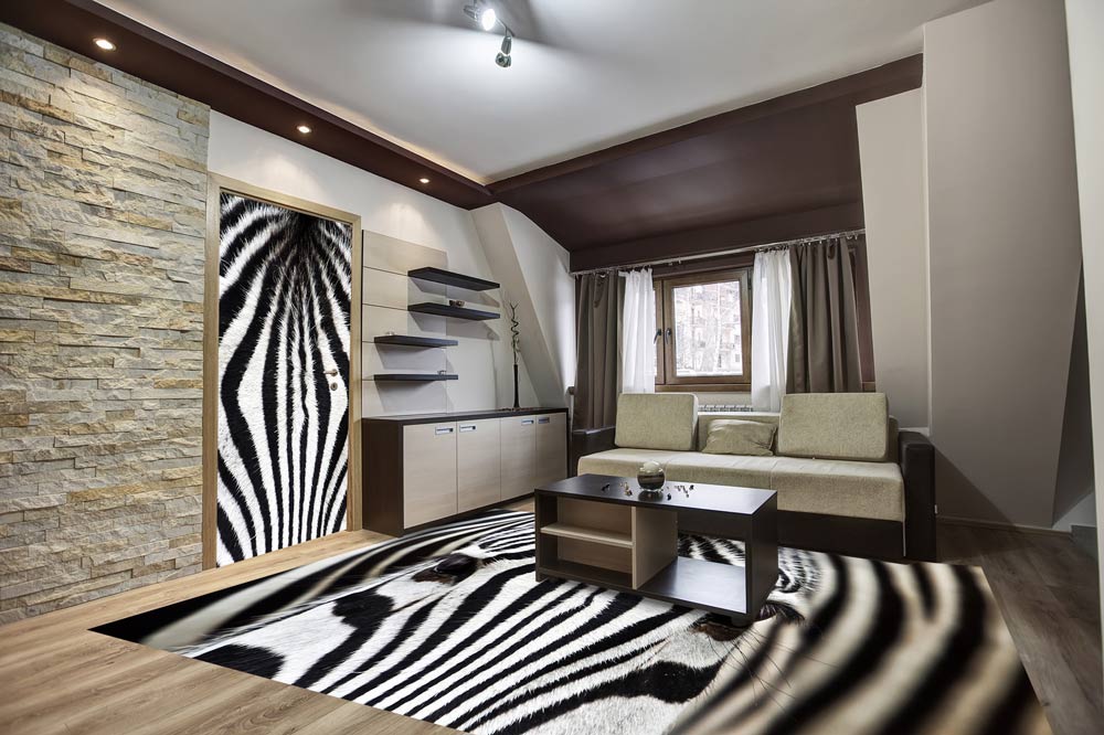 Fototapeta na dvere a podlahu - zebra